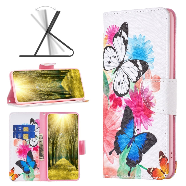 Colored Drawing Pattern Horizontal Flip Leather Phone Case