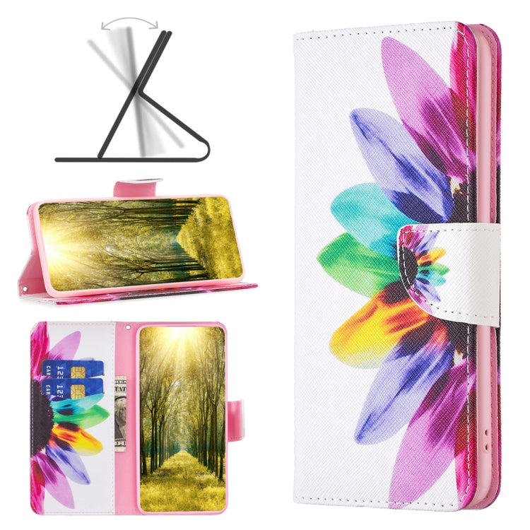 Colored Drawing Pattern Horizontal Flip Leather Phone Case