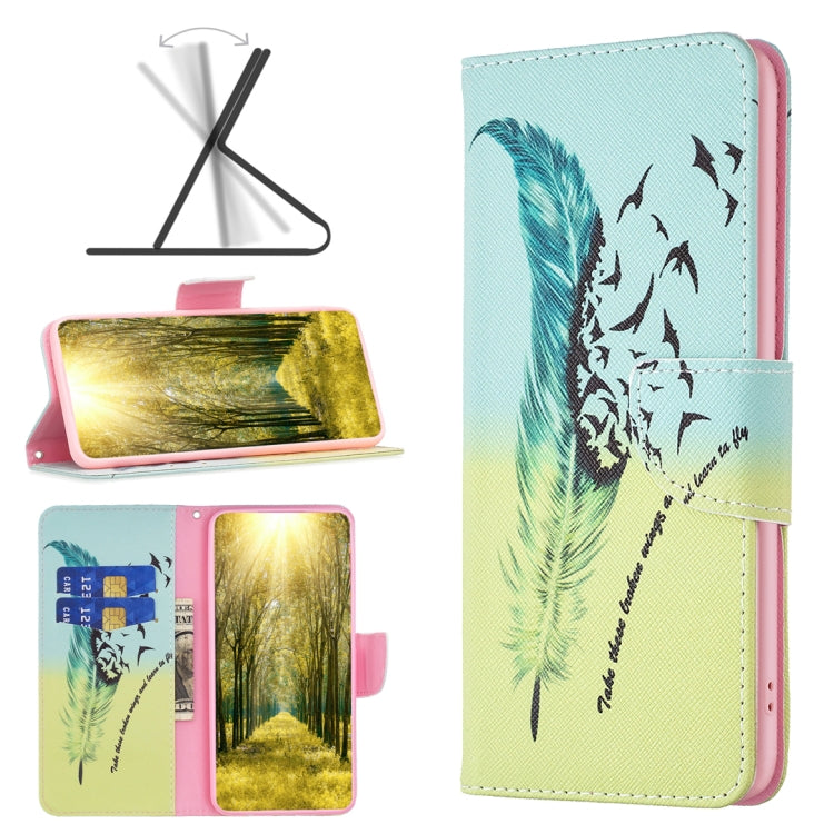 Colored Drawing Pattern Horizontal Flip Leather Phone Case