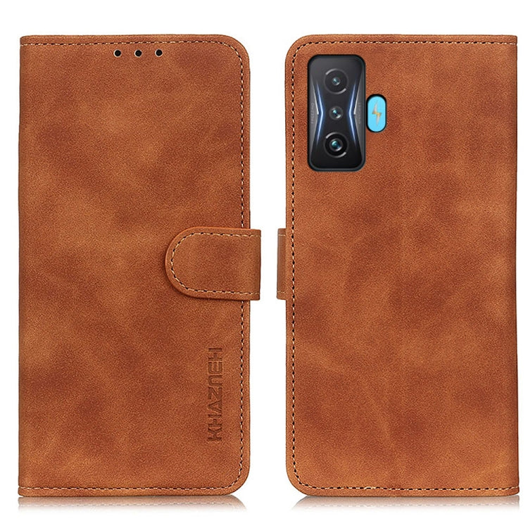 KHAZNEH Retro Texture Horizontal Flip Leather Phone Case