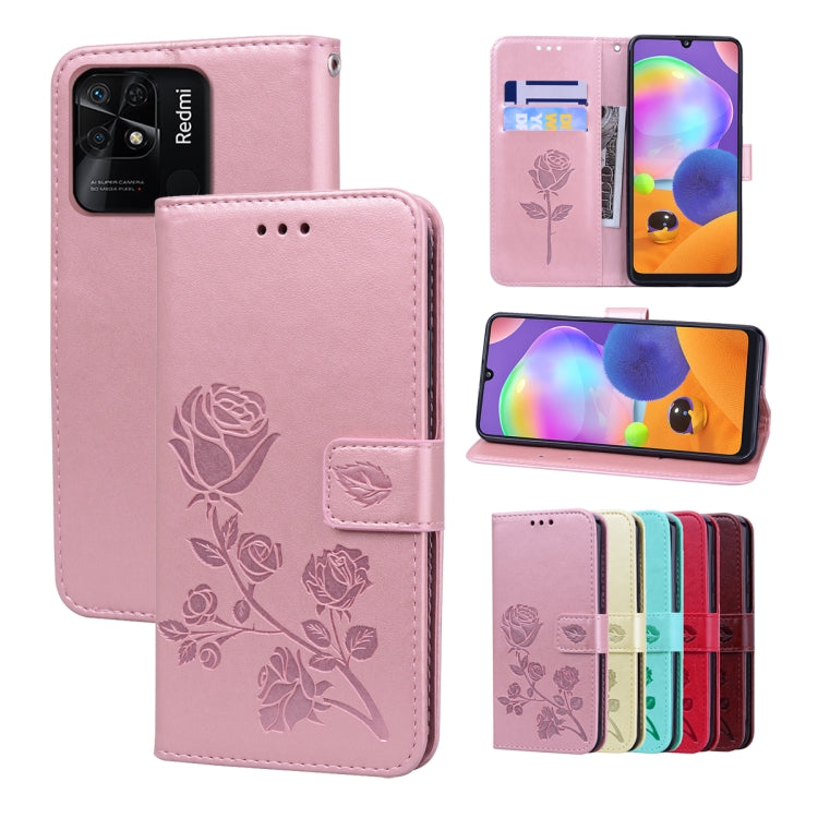 Rose Embossed Leather Phone Case