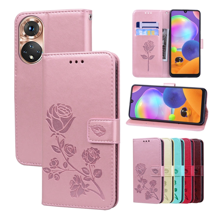 Rose Embossed Leather Phone Case