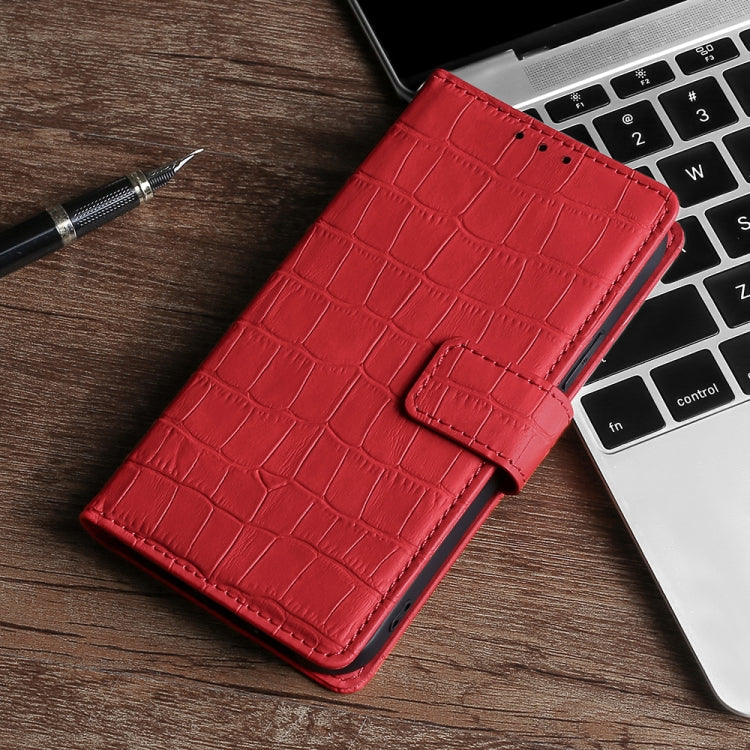 Skin Feel Crocodile Magnetic Clasp Leather Phone Case