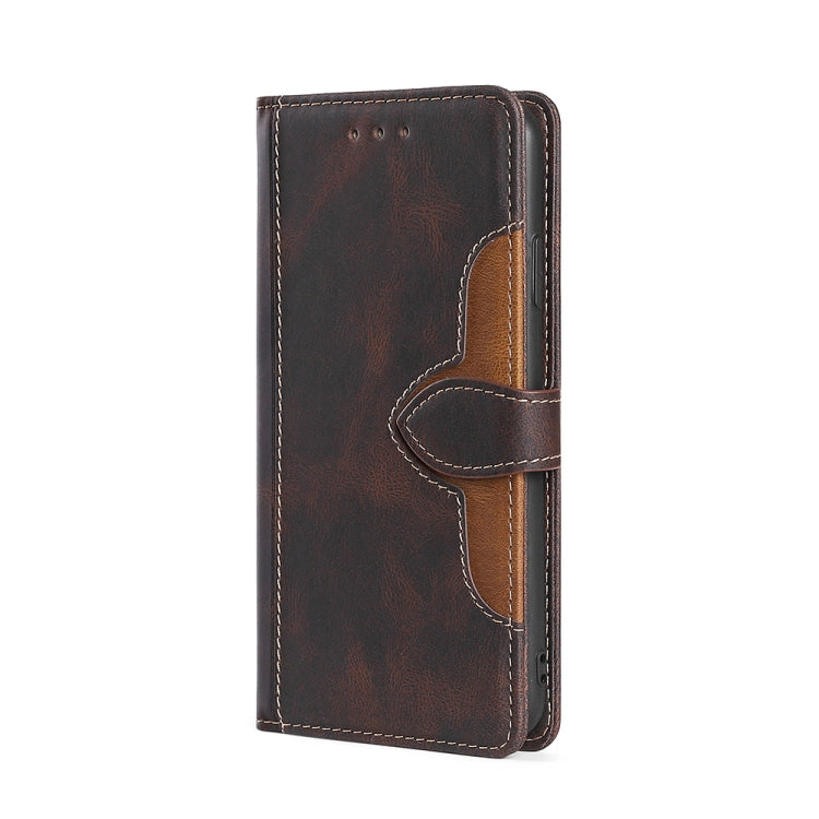Stitching Skin Feel Magnetic Buckle Horizontal Flip PU Leather Case