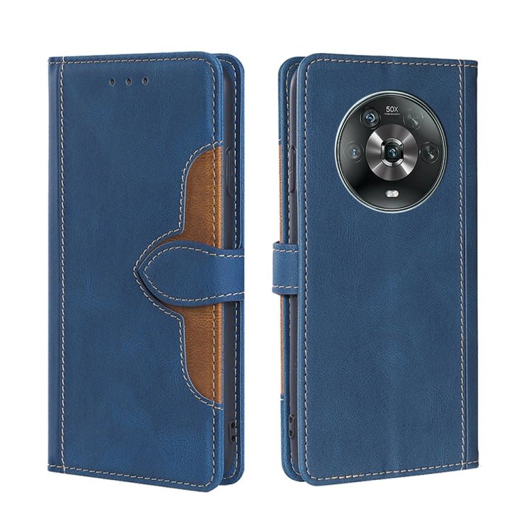 Stitching Skin Feel Magnetic Buckle Horizontal Flip PU Leather Case