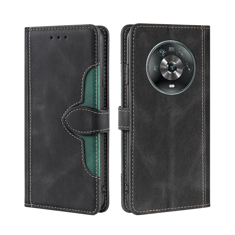 Stitching Skin Feel Magnetic Buckle Horizontal Flip PU Leather Case