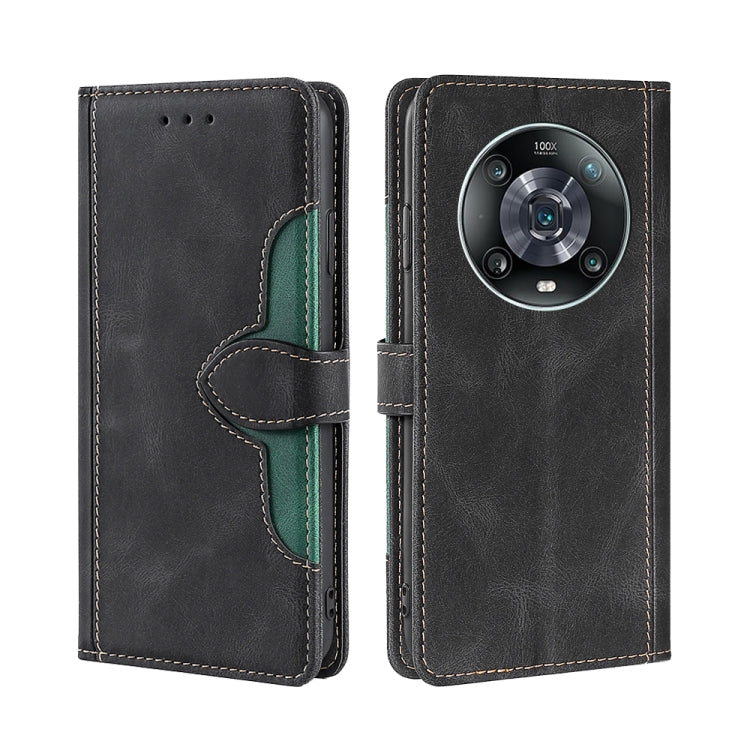 Stitching Skin Feel Magnetic Buckle Horizontal Flip PU Leather Case