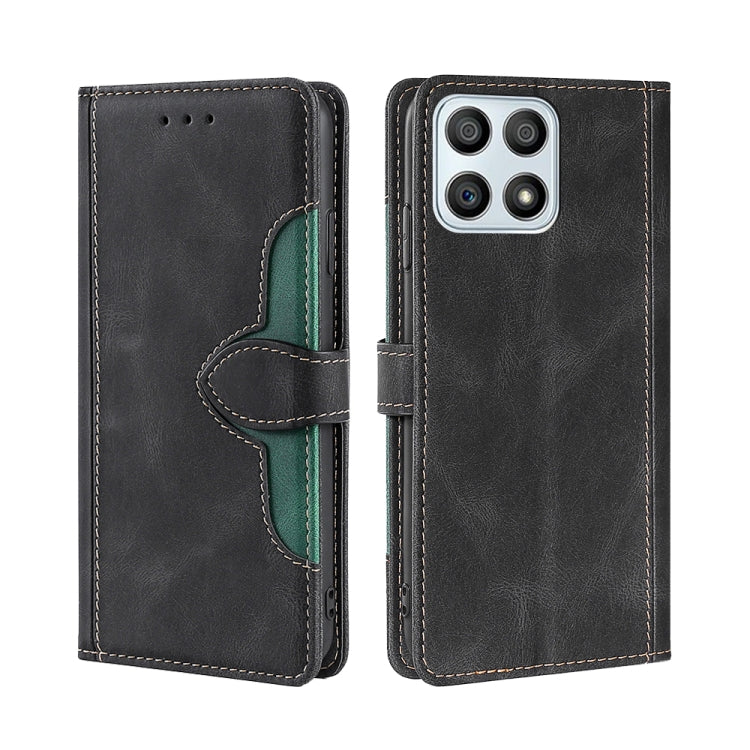 Stitching Skin Feel Magnetic Buckle Horizontal Flip PU Leather Case