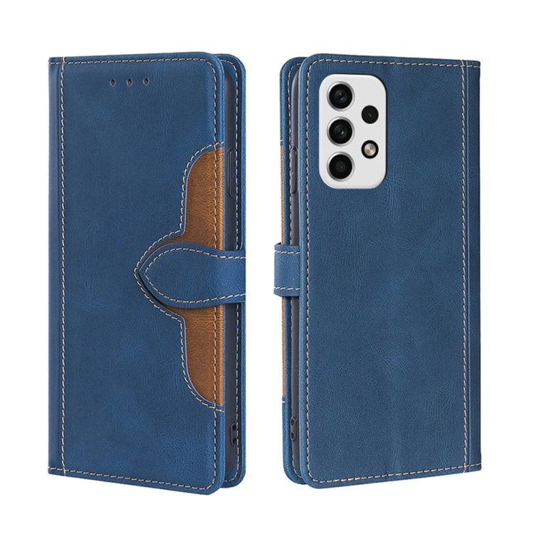 Stitching Skin Feel Magnetic Buckle Horizontal Flip PU Leather Case