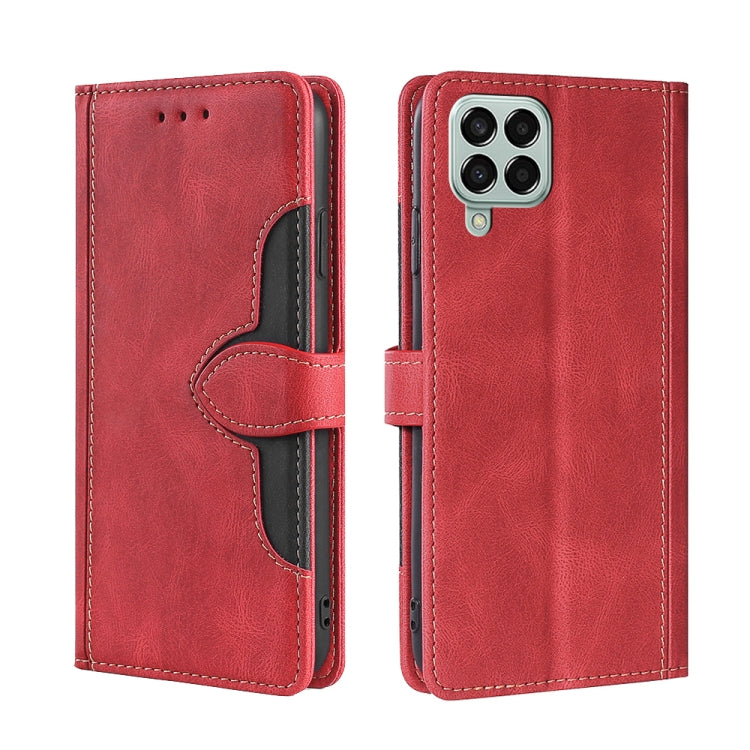 Stitching Skin Feel Magnetic Buckle Horizontal Flip PU Leather Case