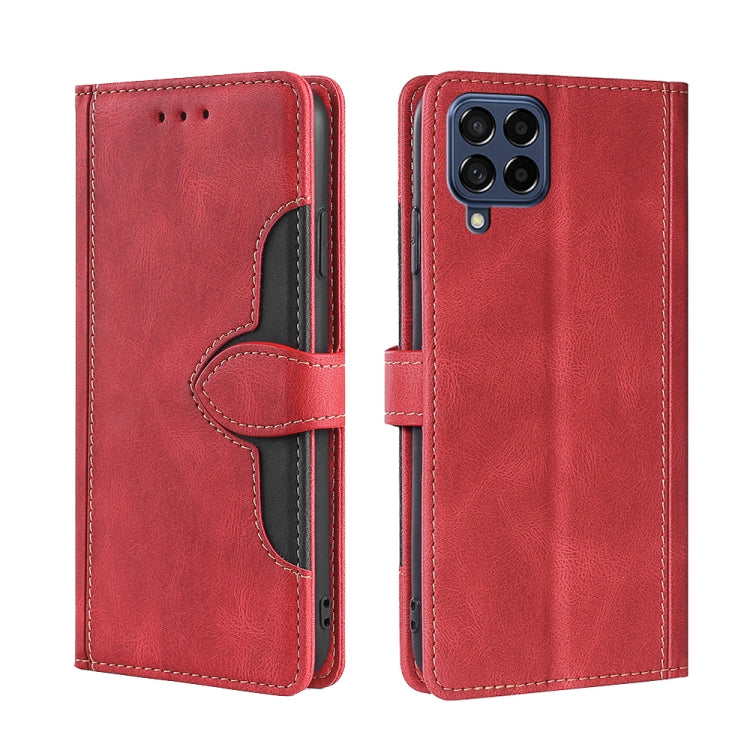 Stitching Skin Feel Magnetic Buckle Horizontal Flip PU Leather Case