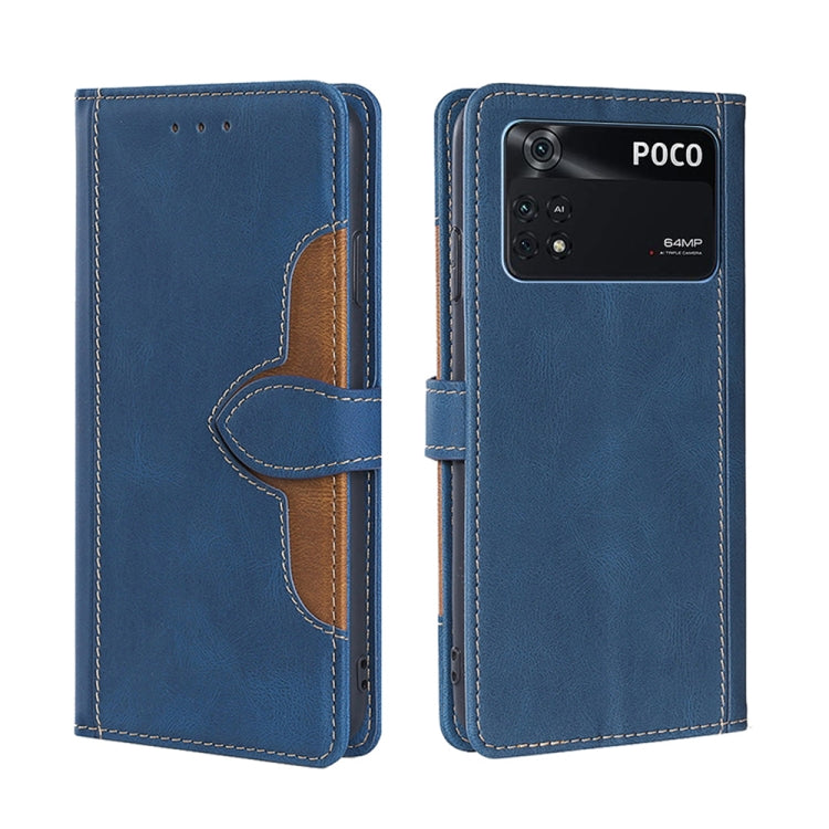 Stitching Skin Feel Magnetic Buckle Horizontal Flip PU Leather Case