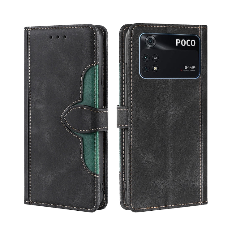 Stitching Skin Feel Magnetic Buckle Horizontal Flip PU Leather Case