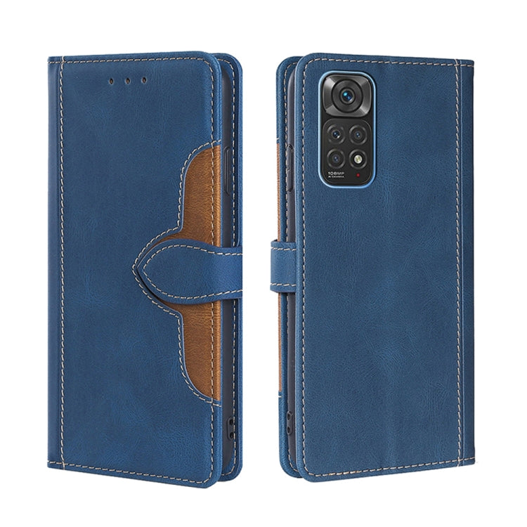 Stitching Skin Feel Magnetic Buckle Horizontal Flip PU Leather Case