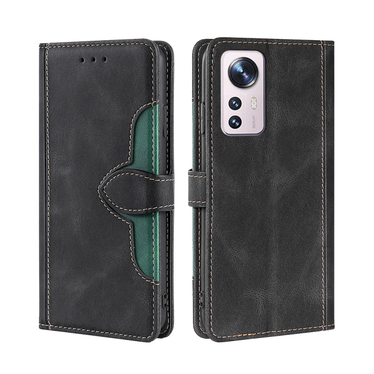 Stitching Skin Feel Magnetic Buckle Horizontal Flip PU Leather Case