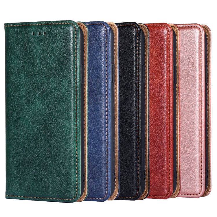 Gloss Oil Solid Color Magnetic Flip Leather Phone Case