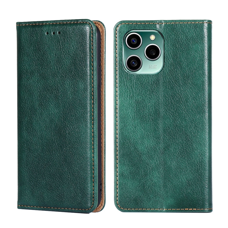 Gloss Oil Solid Color Magnetic Flip Leather Phone Case
