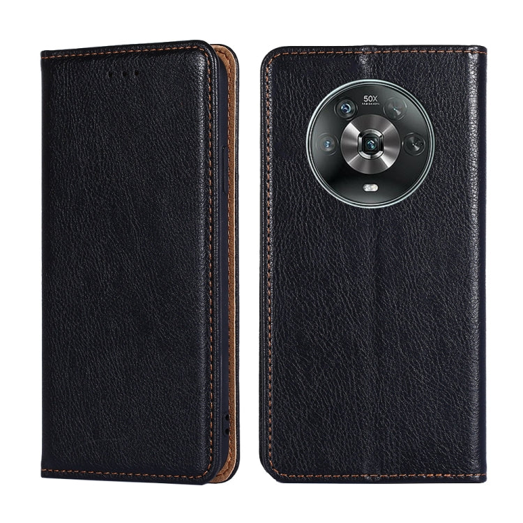 Gloss Oil Solid Color Magnetic Flip Leather Phone Case