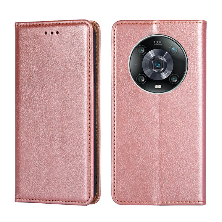 Gloss Oil Solid Color Magnetic Flip Leather Phone Case