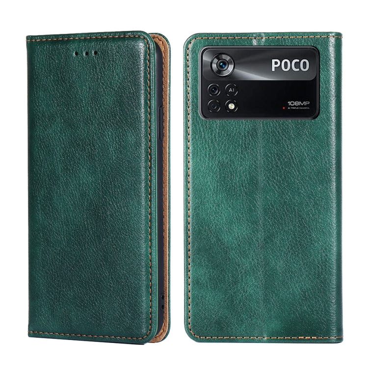 Gloss Oil Solid Color Magnetic Flip Leather Phone Case