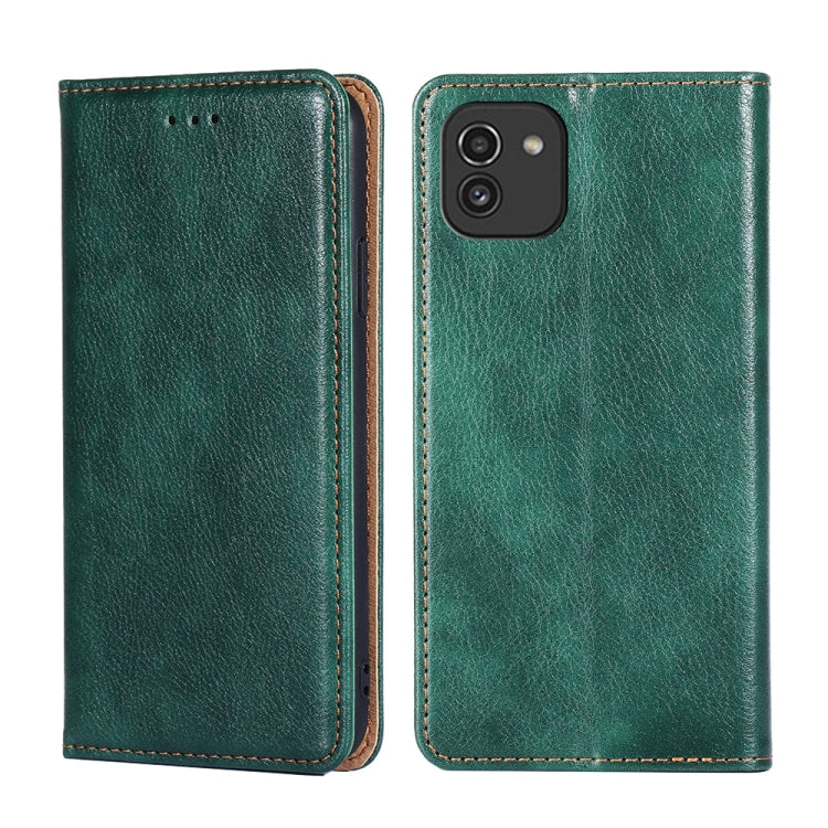 Gloss Oil Solid Color Magnetic Flip Leather Phone Case