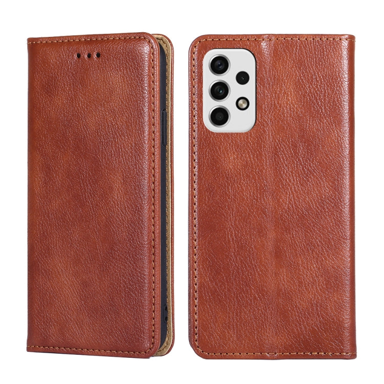 Gloss Oil Solid Color Magnetic Flip Leather Phone Case