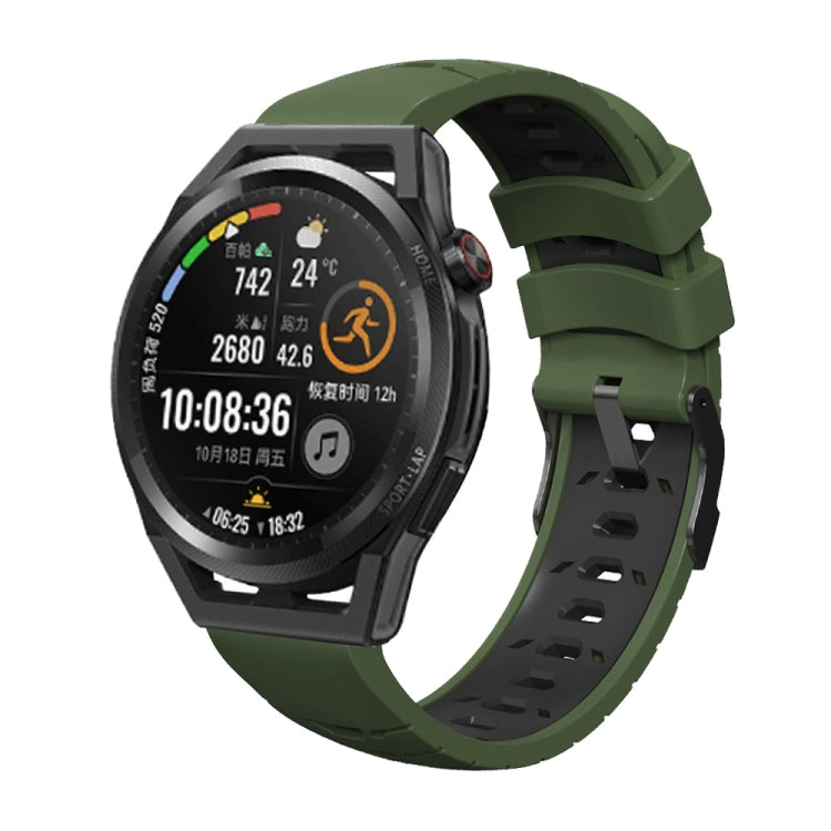 Trapezoidal Three-row Hole Silicone Watch Band
