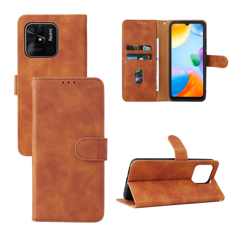 Skin Feel Magnetic Flip Leather Phone Case
