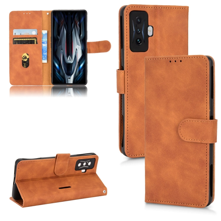 Skin Feel Magnetic Flip Leather Phone Case