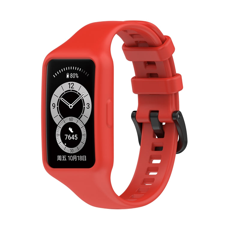 For Huawei Band 7 / 6 Pro / 6 / Honor Band 6 Universal Integrated Silicone Watch Band