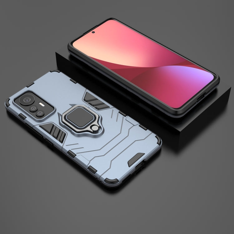Shockproof PC + TPU Phone Case with Magnetic Ring Holder
