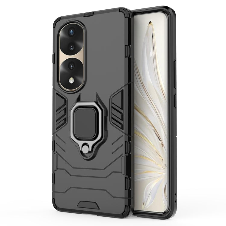 Shockproof PC + TPU Phone Case with Magnetic Ring Holder