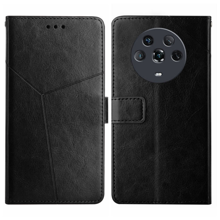 Y Stitching Horizontal Flip Leather Phone Case