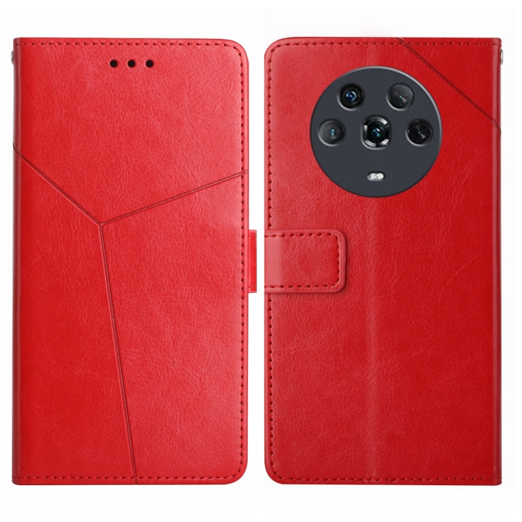 Y Stitching Horizontal Flip Leather Phone Case