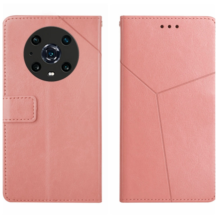 Y Stitching Horizontal Flip Leather Phone Case