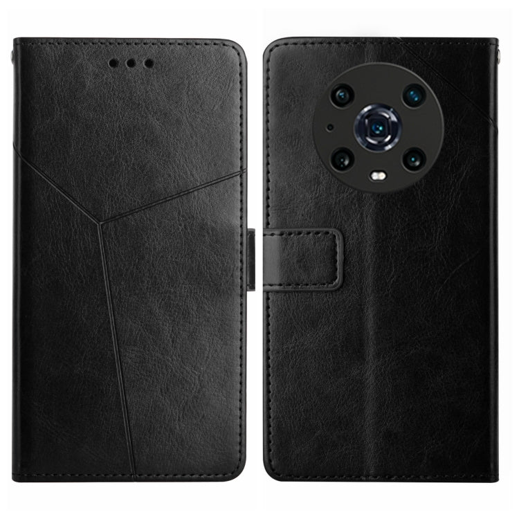 Y Stitching Horizontal Flip Leather Phone Case