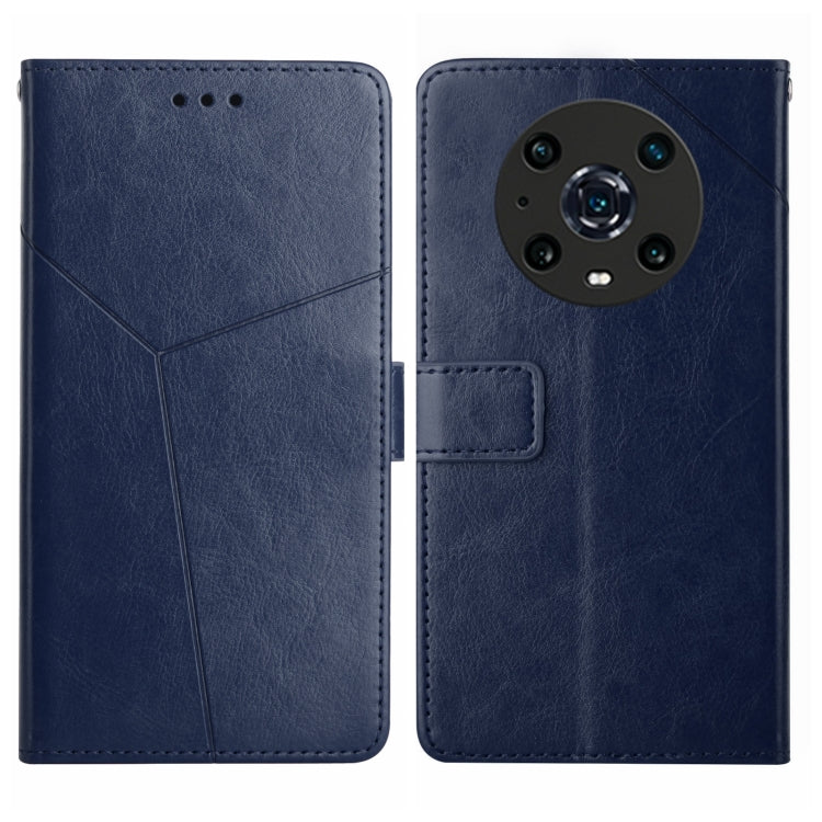 Y Stitching Horizontal Flip Leather Phone Case