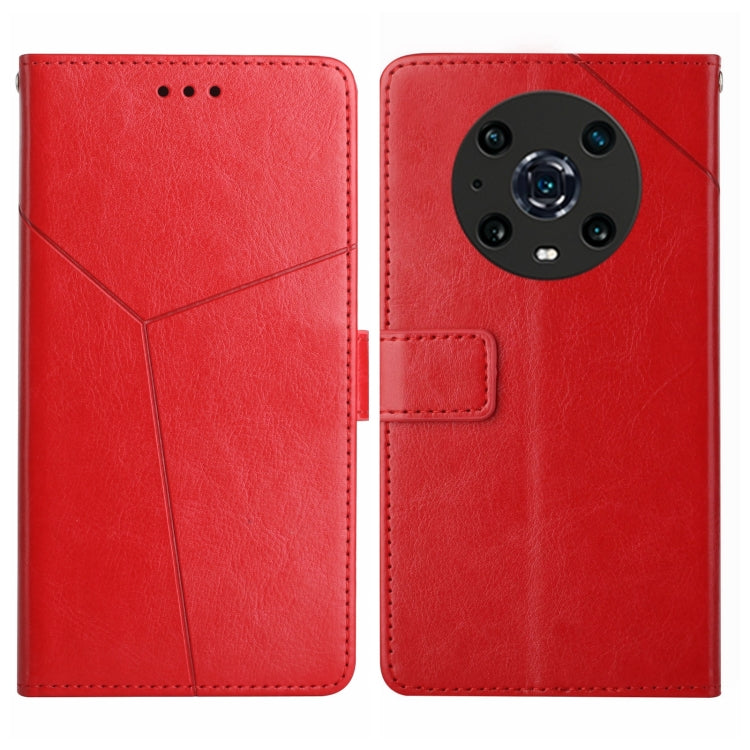 Y Stitching Horizontal Flip Leather Phone Case