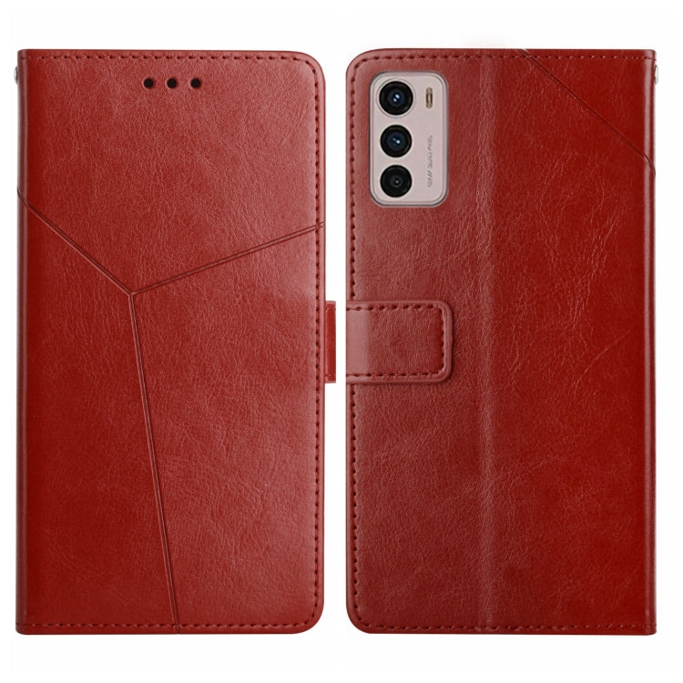 Y Stitching Horizontal Flip Leather Phone Case