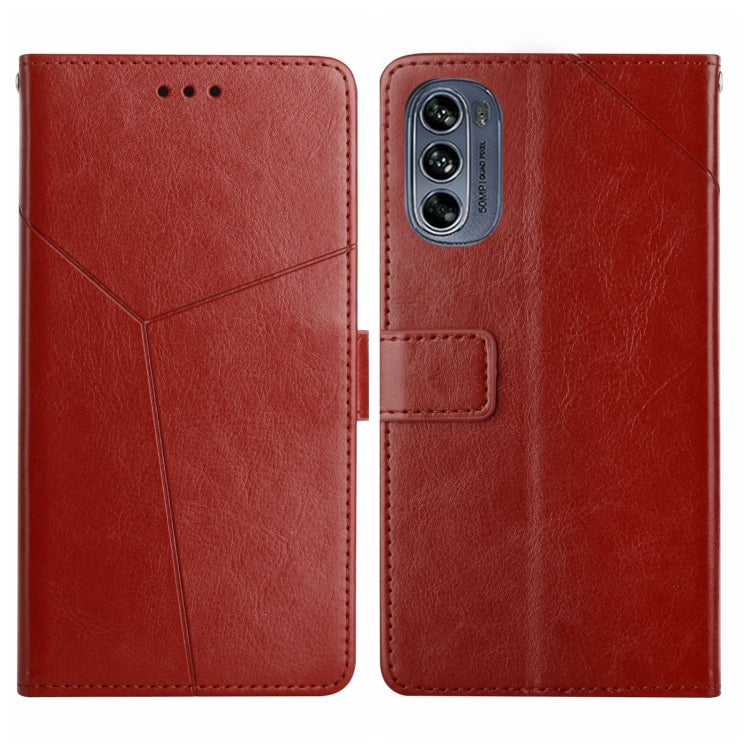 Y Stitching Horizontal Flip Leather Phone Case