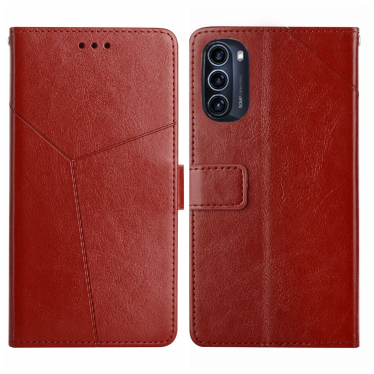 Y Stitching Horizontal Flip Leather Phone Case