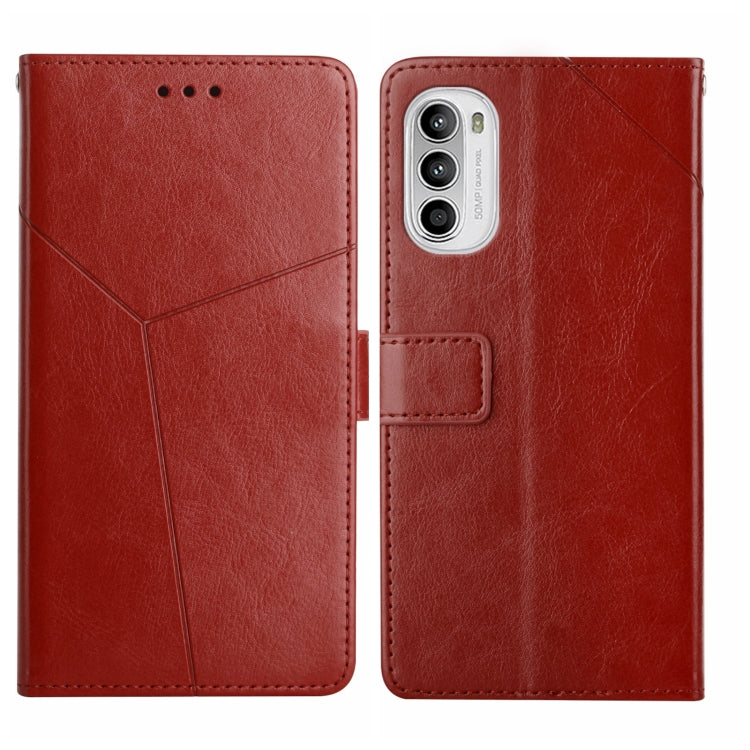 Y Stitching Horizontal Flip Leather Phone Case