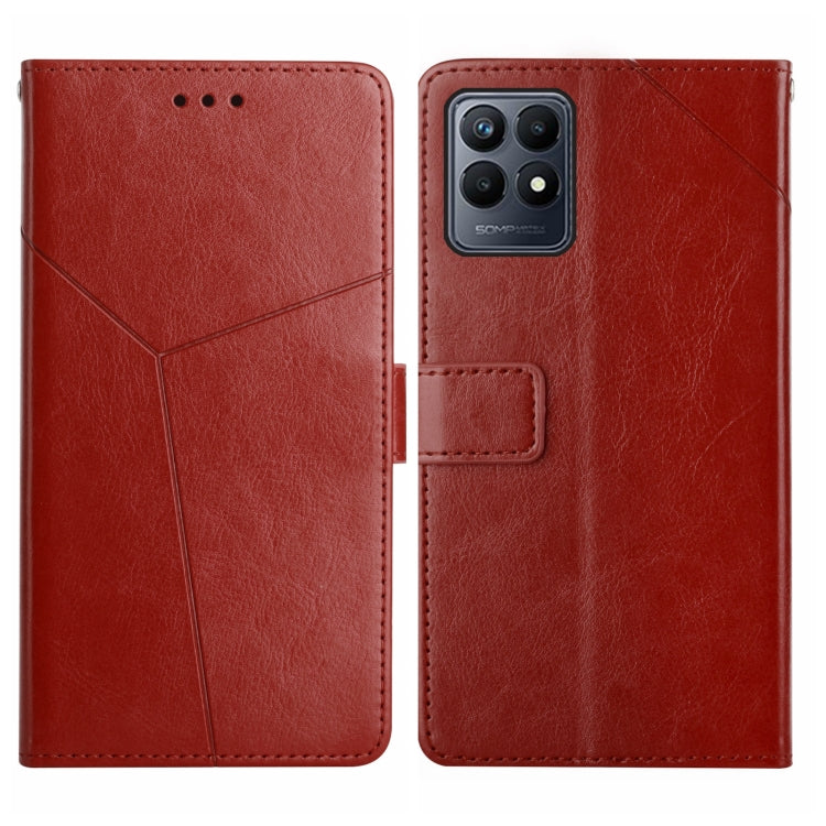 Y Stitching Horizontal Flip Leather Phone Case