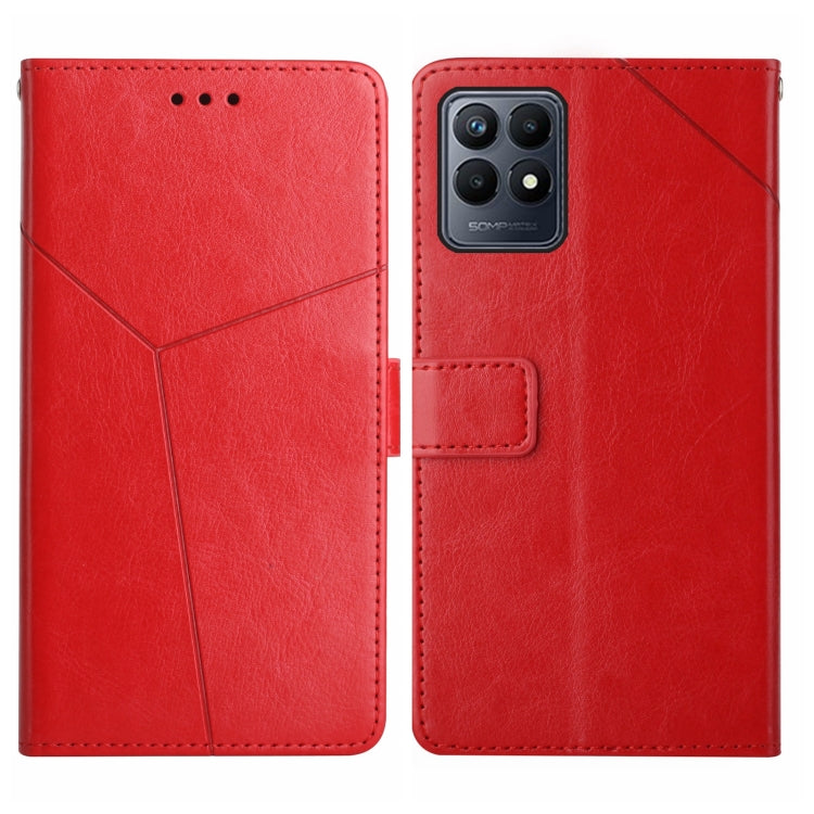 Y Stitching Horizontal Flip Leather Phone Case