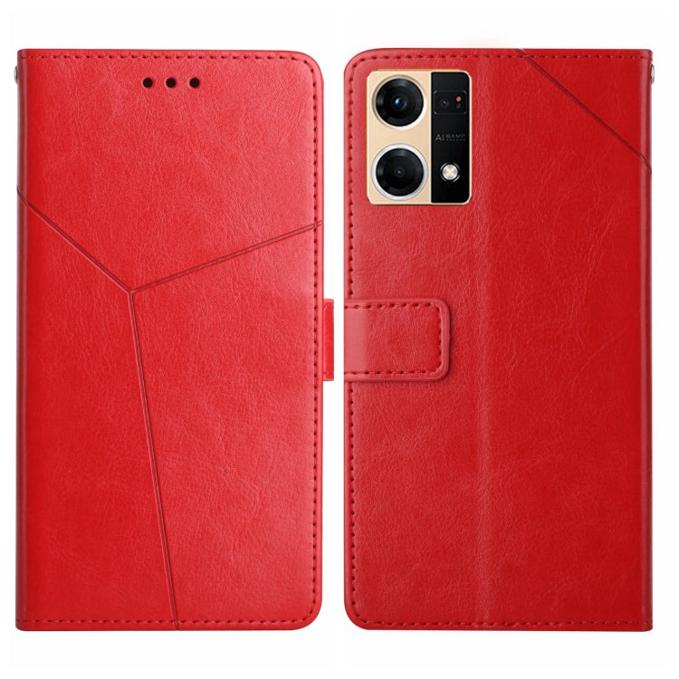 Y Stitching Horizontal Flip Leather Phone Case