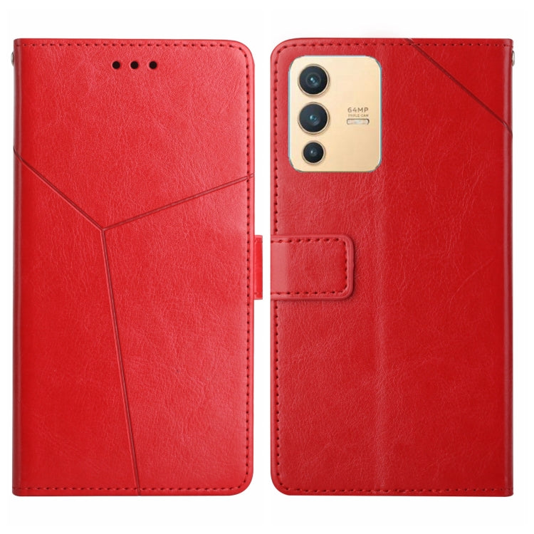 Y Stitching Horizontal Flip Leather Phone Case