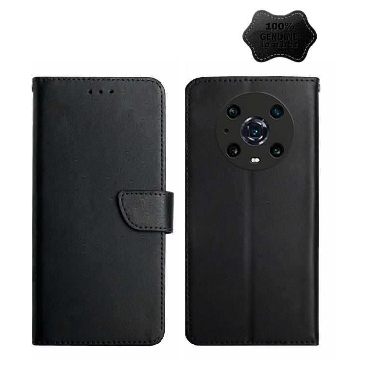 Genuine Leather Fingerprint-proof Horizontal Flip Phone Case