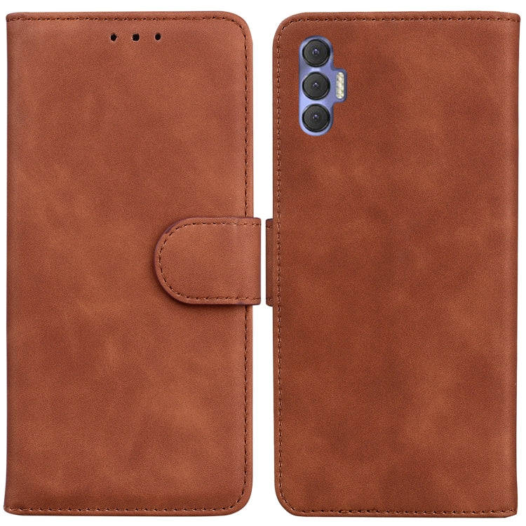 Skin Feel Pure Color Flip Leather Phone Case