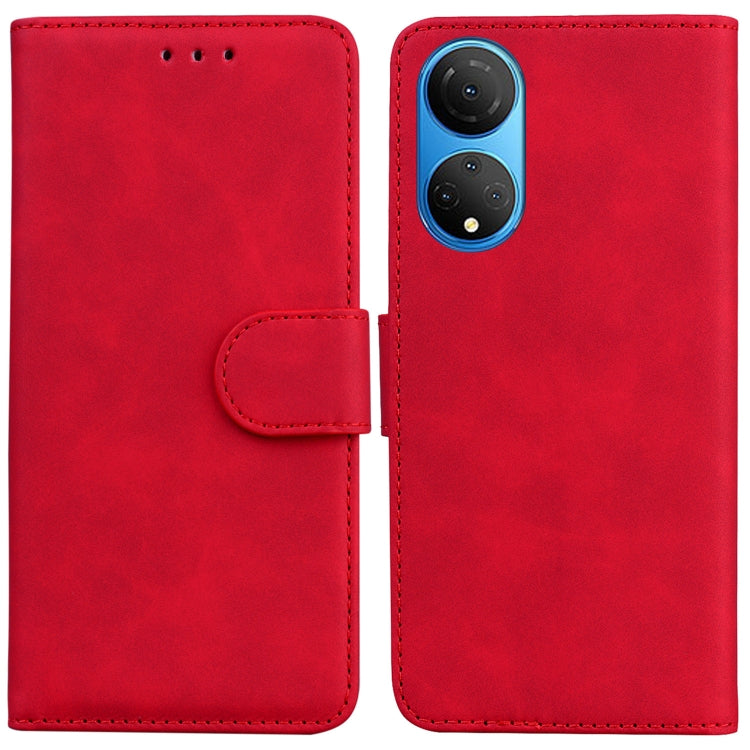 Skin Feel Pure Color Flip Leather Phone Case