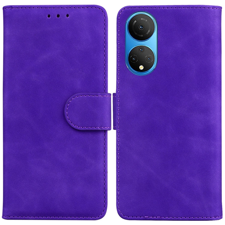 Skin Feel Pure Color Flip Leather Phone Case